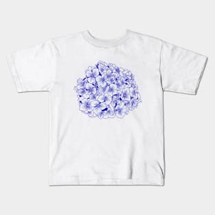 Cobalt Hydrangea Kids T-Shirt